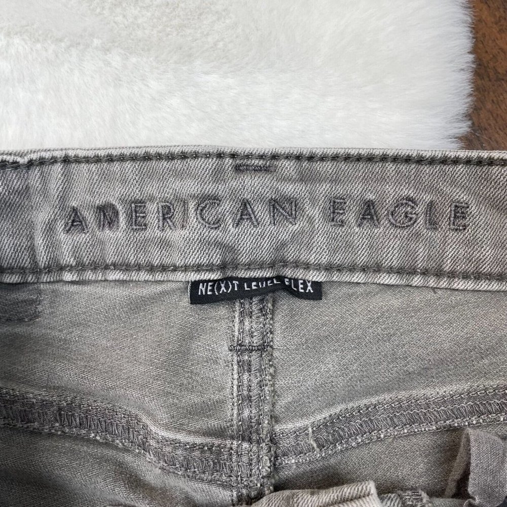 American Eagle Jeans 26x28 Slim Leg Gray Stretch Men's - Picture 10 of 11